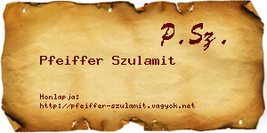 Pfeiffer Szulamit névjegykártya